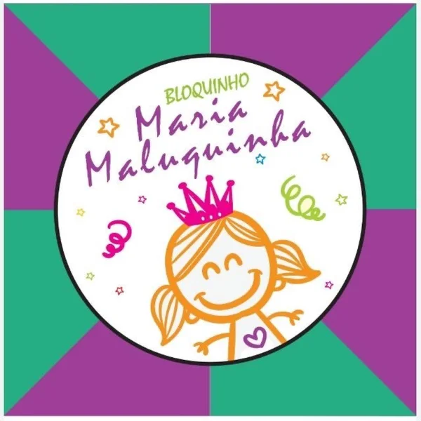 Logo do bloco Bloquinho Infantil Maria Maluquinha