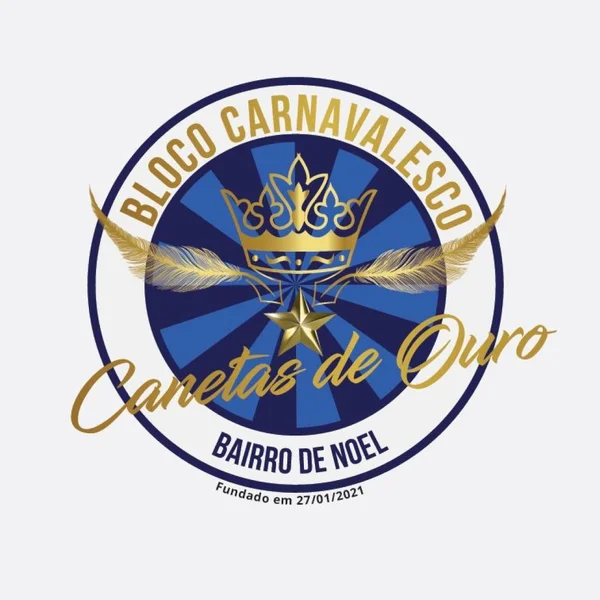 Logo do bloco Bloco Carnavalesco Canetas De Ouro