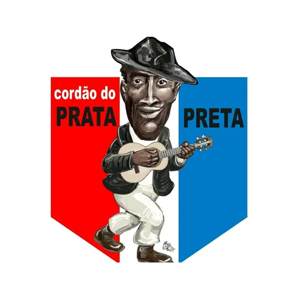 Logo do bloco Cordão do Prata Preta
