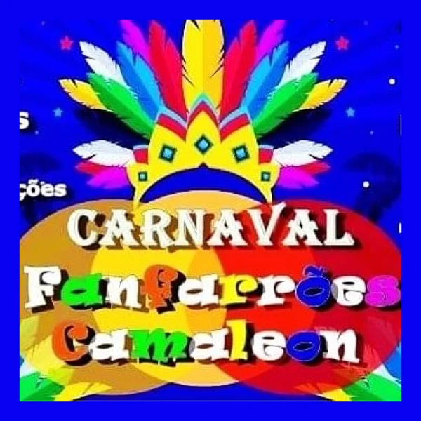 Logo do bloco Fanfarrões Camaleon