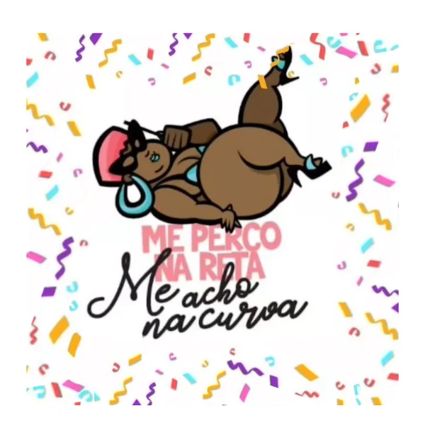 Logo do bloco Me Perco Na Reta Me Acho Na Curva