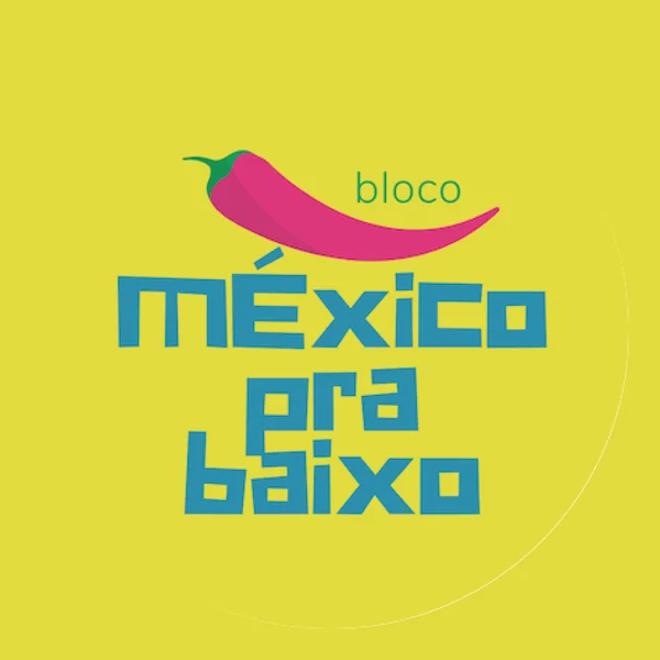 Logo do bloco México Pra baixo