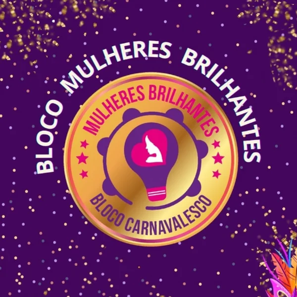 Logo do bloco Mulheres Brilhantes