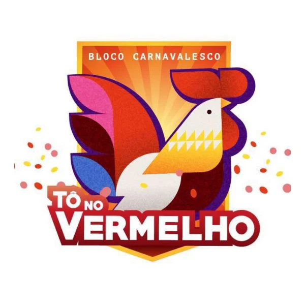 Logo do bloco Bloco Tô no Vermelho