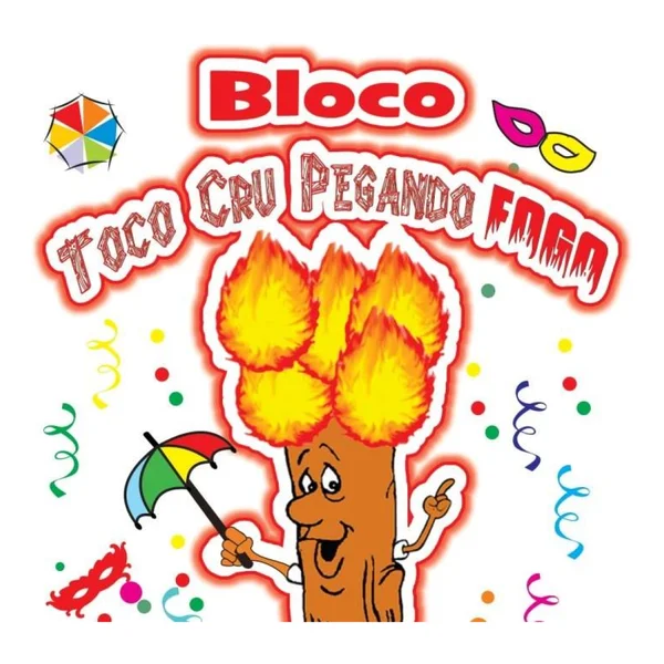Logo do bloco Toco Cru Pegando Fogo