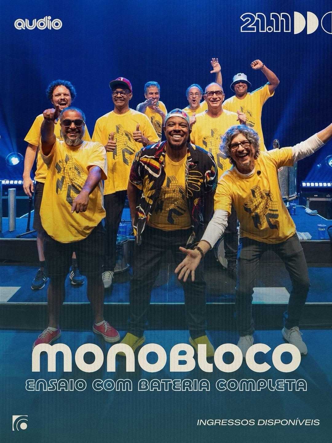 21 de novembro é dia de colocar a bateria completa na Audio.

O Monobloco chega com seu ensaio pra transformar a casa num grande esquenta de Carnaval em plena p